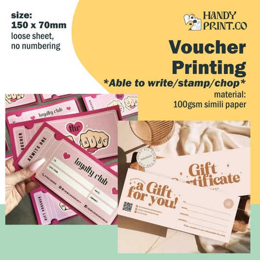 Voucher Print (best for writing/stamp/chop) 100gsm Simili Paper