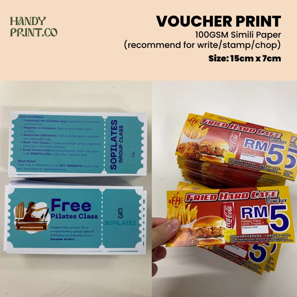 Voucher Print (best for writing/stamp/chop) 100gsm Simili Paper