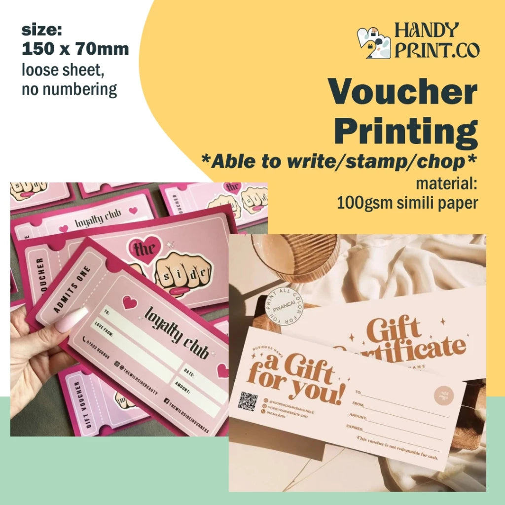 Voucher Print (best for writing/stamp/chop) 100gsm Simili Paper
