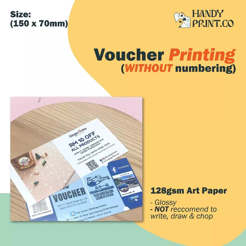 Voucher Print (128gsm Art Paper)