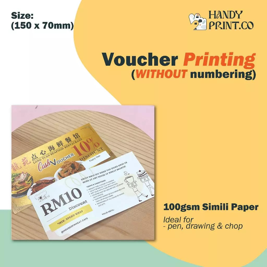 Voucher Print (best for writing/stamp/chop) 100gsm Simili Paper