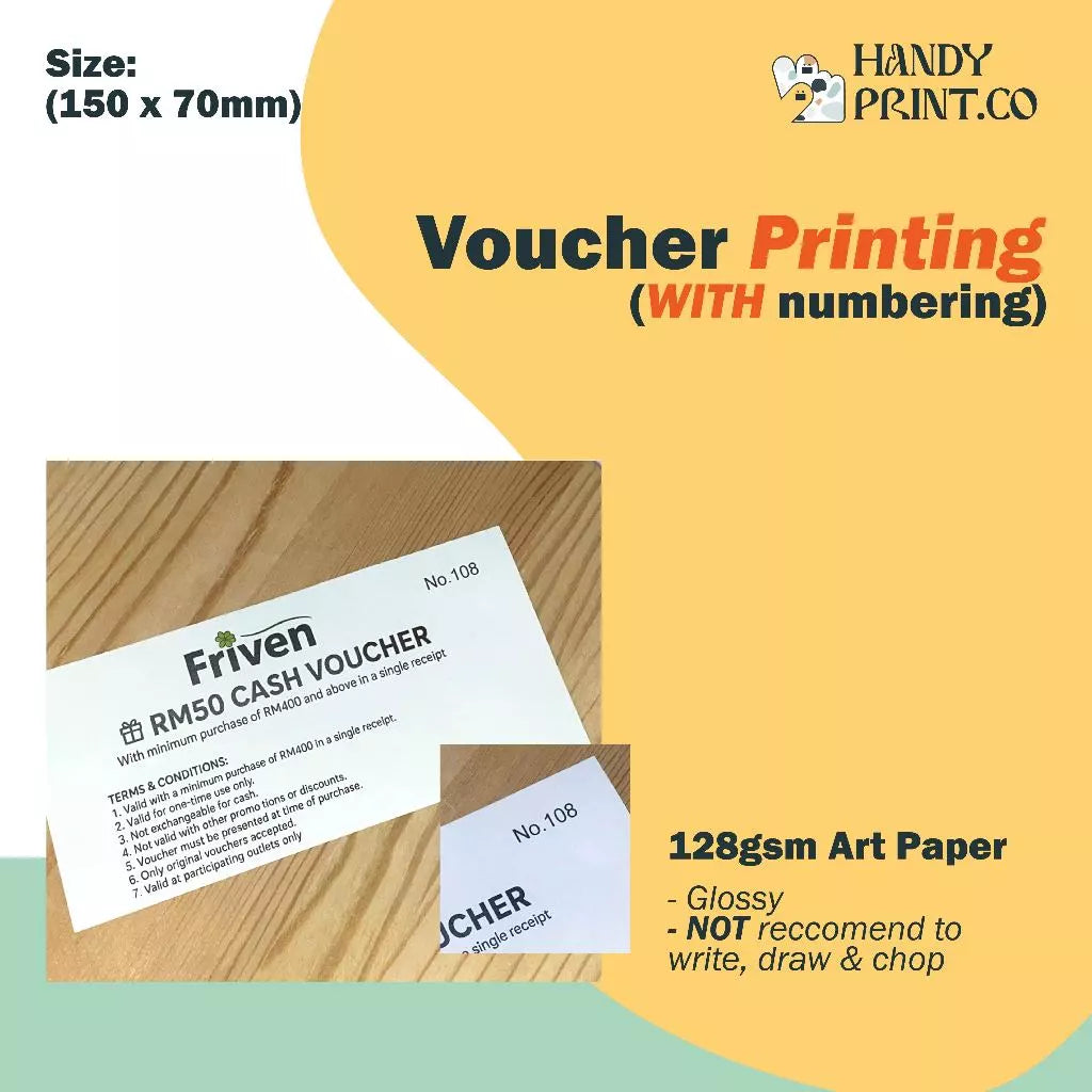 Voucher Print (128gsm Art Paper)