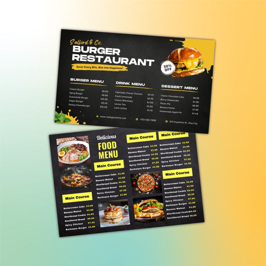 Hardboard menu