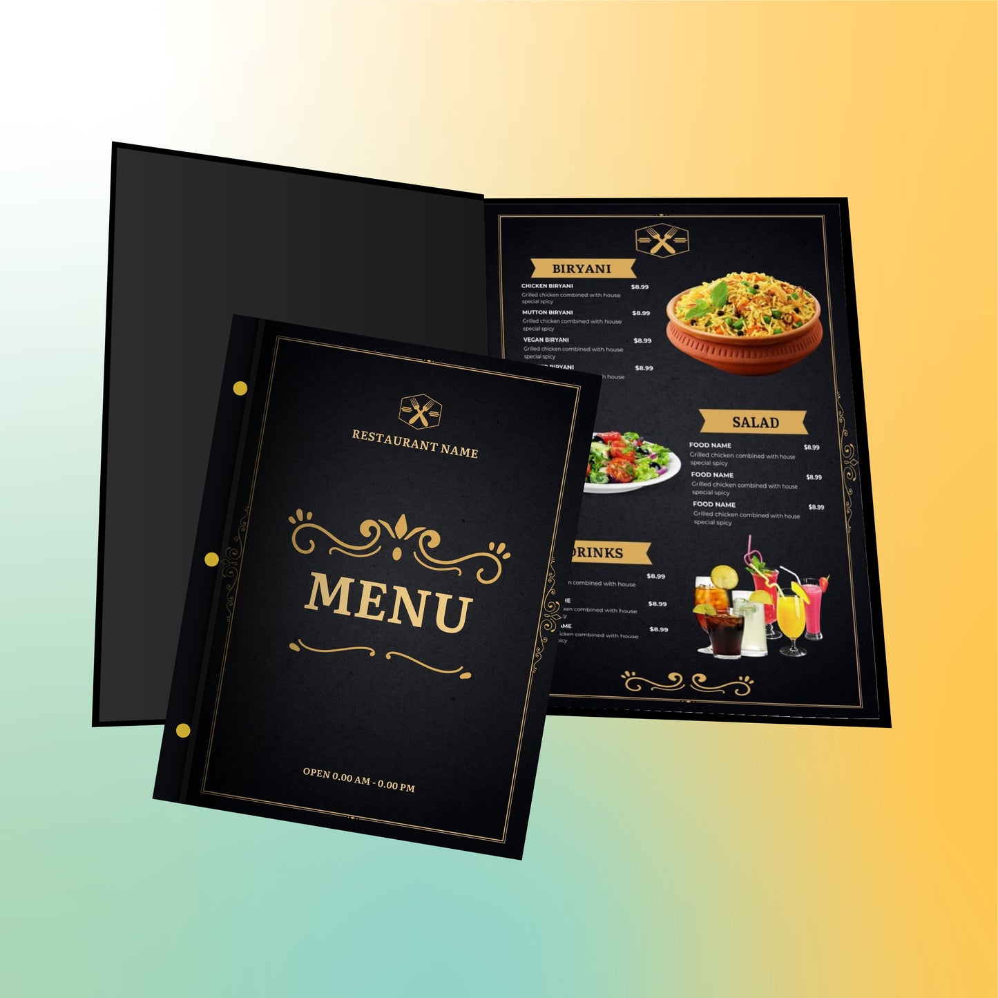 Outer Screw Hard Cover Menu