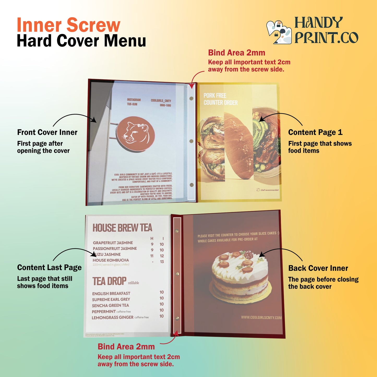 Inner Screw Hard Cover Menu